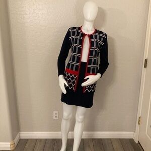 Union Made Vintage Cardigan and Skirt Knit Suit Set